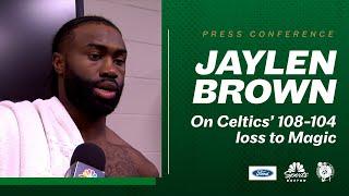 POSTGAME PRESS CONFERENCE | Jaylen Brown after loss to Magic: "Should've met their physicality more"