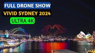 Vivid Sydney Drone Show 2024 ! Full Drone Show 2024 ! Love is in the air ! Visit Sydney Australia!