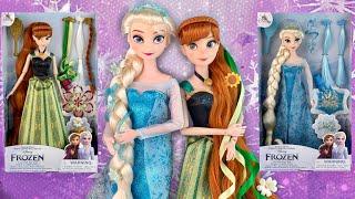 Frozen: Anna and Elsa HAIR Play Dolls by Disney Store (Review & Unboxing)