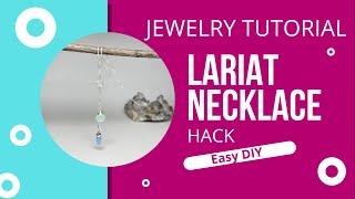 Easy How To Make A Lariat Necklace - DIY Jewellery Tutorial Hack For Beginners