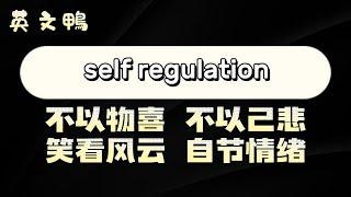 self regulation自我调节