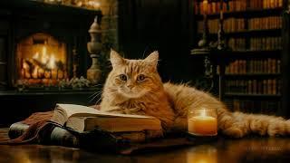 ₊˚⊹ Hogwarts Fireplace & Cat Purring ⊹ Relax with Crookshanks ≼ Harry Potter inspired Ambience ≽