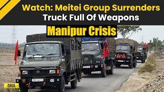 Manipur Crisis: Meitei Group Arambai Tenggol Surrenders With A Truck Full Of Weapons | Manipur News