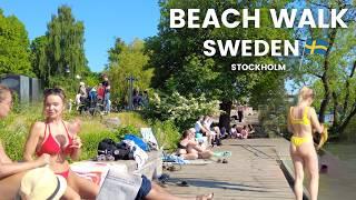 4K Stockholm Sweden  Södermalm Tantolunden Beach Walk | Tanto strandbad | Hornstulls strand