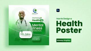 How to Design Health Poster in Photoshop || Unique #graphicdesign #tutorial  #moreasygraphics