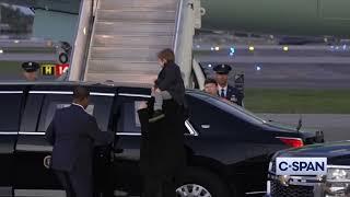 Trump, Elon Musk, and Elon Musk son X Æ A-Xii arrive Palm Beach Florida International Airport