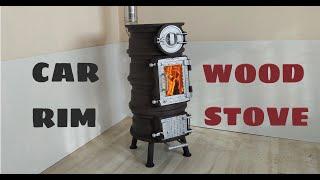 DIY Wood Stove made from Car Rims