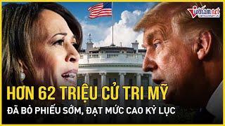 Kỷ lục 62 triệu phiếu sớm: Ông Trump bứt phá ngoạn mục, cuộc đối đầu với bà Harris căng như dây đàn