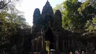 Angkor Thom at east gate and terrace of elephant