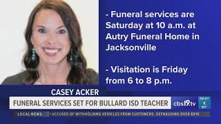 Funeral services set for Bullard ISD teacher Casey Acker