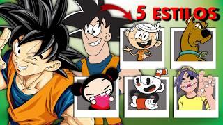 Son Gokū drawn in different styles || Dragon Ball