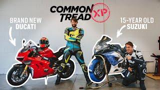 Half-Price Hack? 2020 Ducati Panigale V4 S vs. 2005 Suzuki GSX-R 1000 | Common Tread XP