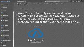 6th April 2018 - Dear Azure Dose by Kasam Shaikh - Cognitive QnA Maker