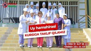 Doctor family klinikasi" sizlarni "Uy hamshirasi"  kursiga taklif qiladi.