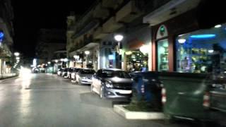 Greece Veria city late night