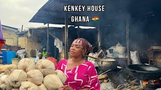 Coooking and Eating the SAME FOOD for 70 Years || Lucrative Kenkey House in Ghana