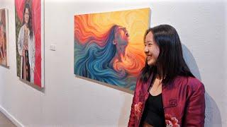 exhibiting my art at a gallery in san francisco!