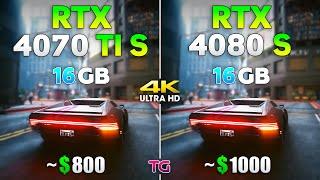 RTX 4070 Ti SUPER vs RTX 4080 SUPER - Test in 4K