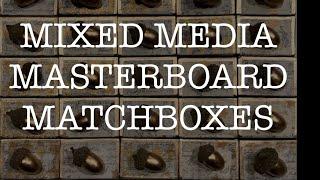 MIXED MEDIA MASTERBOARD for MATCHBOXES (or Artist Trading Cards, ATC, abstract)