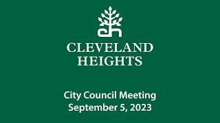 Cleveland Heights City Council September 5, 2023