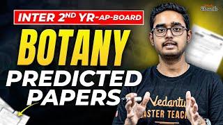 Inter 2nd Year Botany Predicted Paper | 2025 AP & TS Important Questions