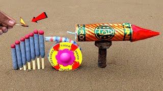 Diwali Rocket And ground Chakkar Amazing Experiment | Matchstick Chain reaction Domino | 