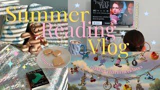 Summer Reading Vlog️cozy books, charm necklaces, 2000s movies