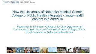 Global Consortium on Climate and Health Education - Strategies for Integrating Content