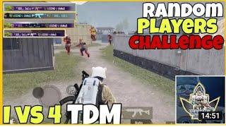 joined Random squad | They challenged me 1vs4 TDM |Fastest Player | Pubg mobile