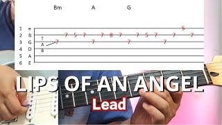 Lips of an Angel lead guitar parts tutorial - Hinder