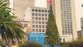 SF celebrates as Christmas, 1st night of Hanukkah converge this year