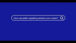 How can public speaking advance your career?