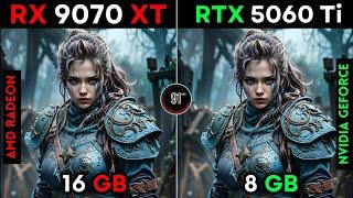 RTX 5060 Ti VS RX 9070 XT TEST IN 20 GAMES