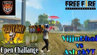 Ashok YT challange me 1 vs 1 /Custom Challange /Vijju Gaming// Garena Free Fire