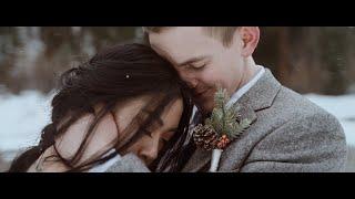 Snowy Winter Elopement at Sapphire Point Overlook | Keystone, Colorado