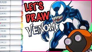 Let's draw Venom with Professor Scribbles #venomart #venom #kidsart