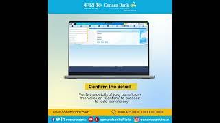 Canara Bank | Beneficiary Creation using Internet Banking tutorial