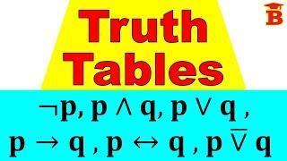 Logical Connectives - Truth Tables