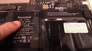 Macbook Pro 13 late 2013 early 2015 liquid damage and battery replacement
