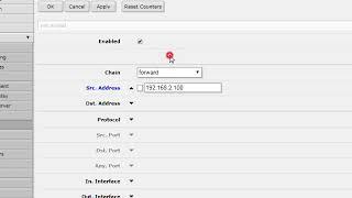 How to block using IP address in Mikrotik?