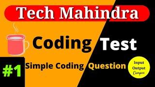 Tech Mahindra Latest Coding Question | #TechMahindra #InputOutputCampus