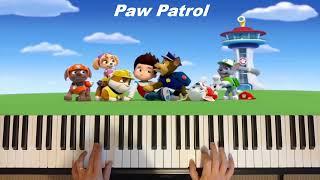 Paw Patrol theme on piano, with lyrics.