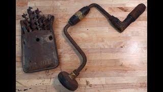 Vintage Brace Drill (from Snap-on Toolbox) and Drill Bits Restoration