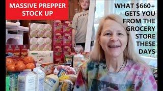 WHAT $650+ GETS YOU AT THE GROCERY STORE THESE DAYS: MASSIVE PREPPER GROCERY HAUL