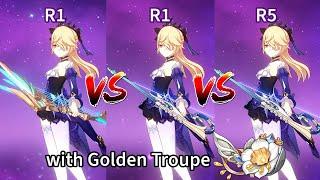 R1 Skyward Harp vs R1/R5 Stringless - Fischl Aggravate Weapon Comparison | Genshin Impact