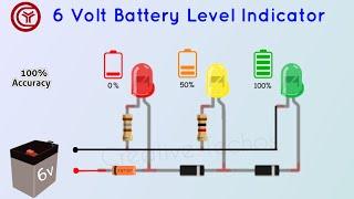 6 volt battery level indicator circuit