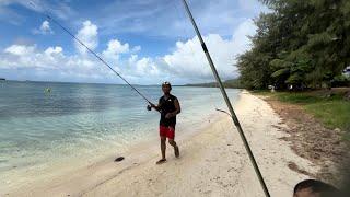 Fishing time at Susupe Beach road Saipan #fishing #saipan #youtube #saipanlife