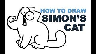 How to Draw Simon's Cat Asking For Food Easy Step by Step Drawing Tutorial