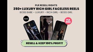 Rich Luxury Girl Faceless Reels MRR PLR | Elevate Your Content & Passive Income Strategy