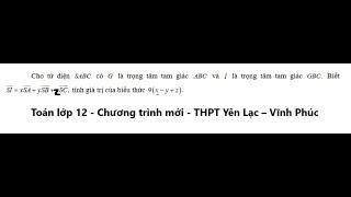 Cho tứ diện SABC có G là trọng tâm tam giác ABC và I là trọng tâm tam giác.GBC Biết,SI = xSA+ySB+zSC